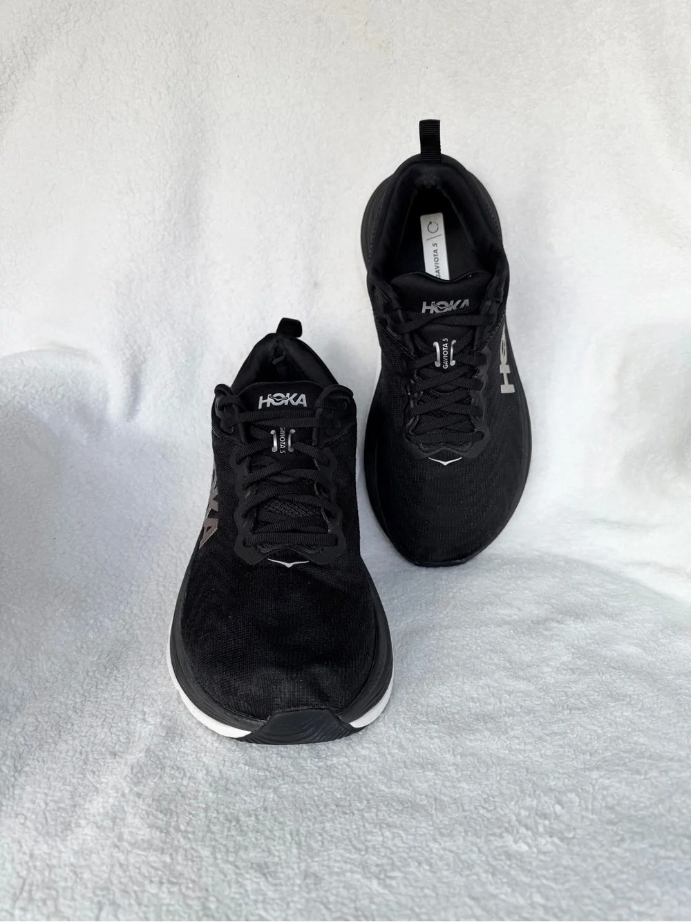 Hoka One One Gaviota 5 Wide Women’s 8.5 D Running Shoes Black/White